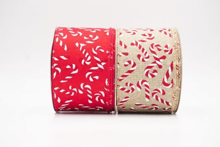 Festive Candy Cane Swirl Christmas Wired Ribbon_KF9855.KF9856 (1)